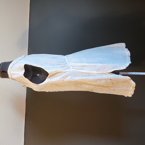 Free People Vintage Embroidered Sheath Slip Dress Tunic Lace Medium - Picture 6 of 7